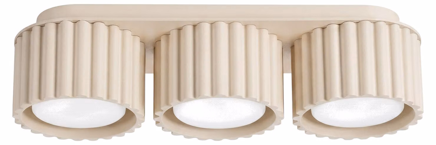 Plafoniera AURA 3 beige Gx53 3xGx53 10W in alluminio 8x10x32,5 cm Sollux Lighting