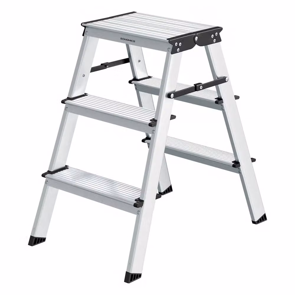 Scaletta in Alluminio, 3 Gradini (59P x 44l x 62H cm)