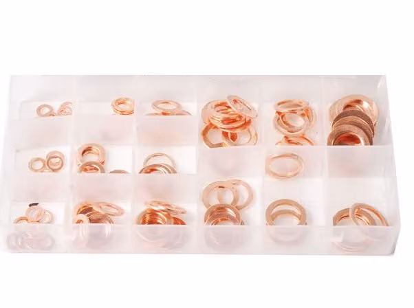 GEKO Rondella di rame, set di 150 pezzi G02807