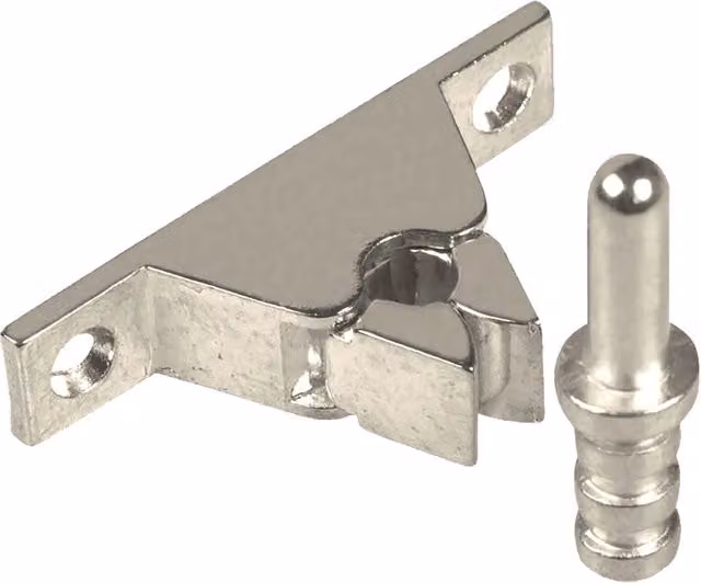 Set di 50 fermaporta a pinza BricoGo in finitura nichelata argento