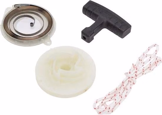 Kit per motosega con avviamento a contraccolpo e puleggia, di lunghezza specifica, compatibile con i modelli Husqvarna 445e, 450, 455 e 460
