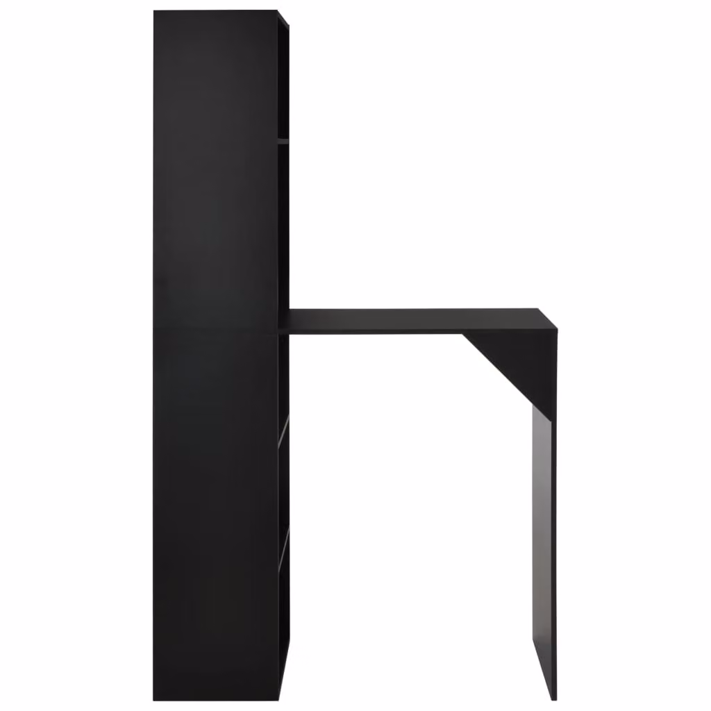 Tavolo da Bar con Mobiletto Nero 115x59x200 cm