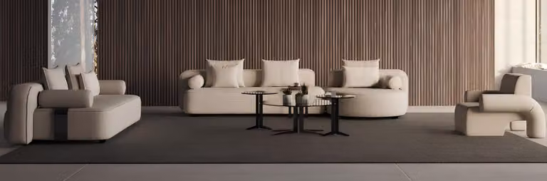 Set für Wohnzimmer 2x Sofa mit Sessel Ästhetik und Komfort