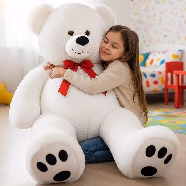 Orsacchiotto di peluche XXL DEUBA bianco, Altezza: 150 cm