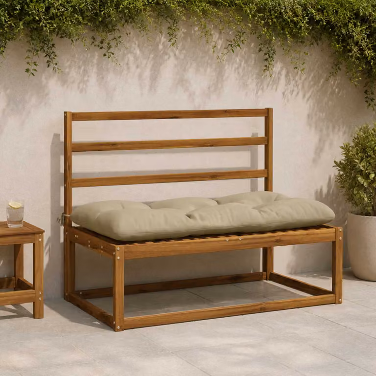 Cuscino per panchina vidaXL VIANEN verde chiaro, in poliestere con imbottitura in schiuma, L: 120 cm, P: 60 cm, H: 12 cm