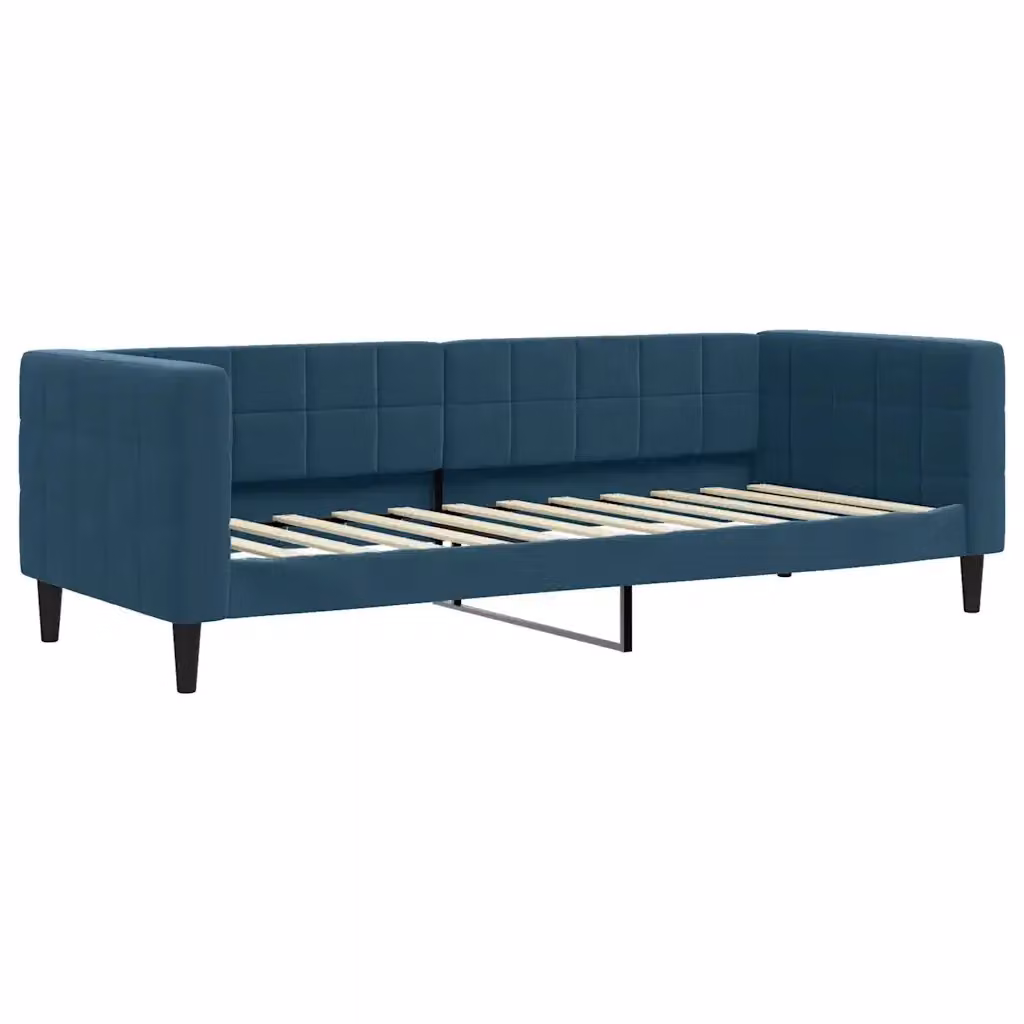 Letto da giorno moderno vidaXL in velluto blu L: 200 cm, P: 80 cm, H: 68 cm – 2