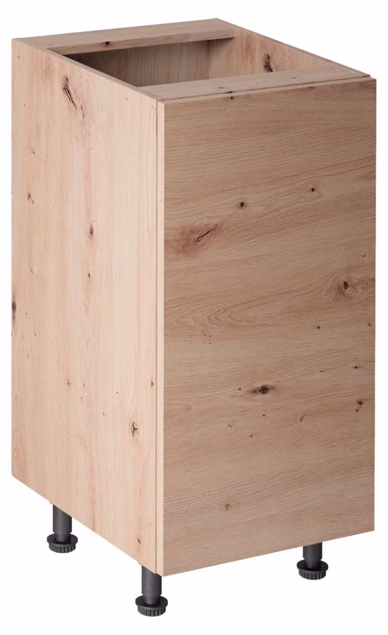 Mobile basso VALEN con anta singola - larghezza 40 cm, rovere artigianale