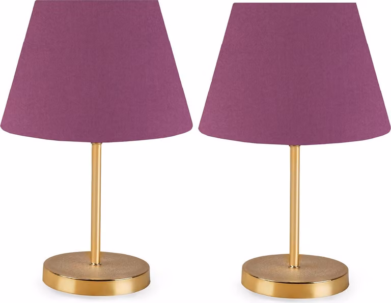 Opviq, AYD- AYD SGN, viola, lampade da comodino, 100% PVC