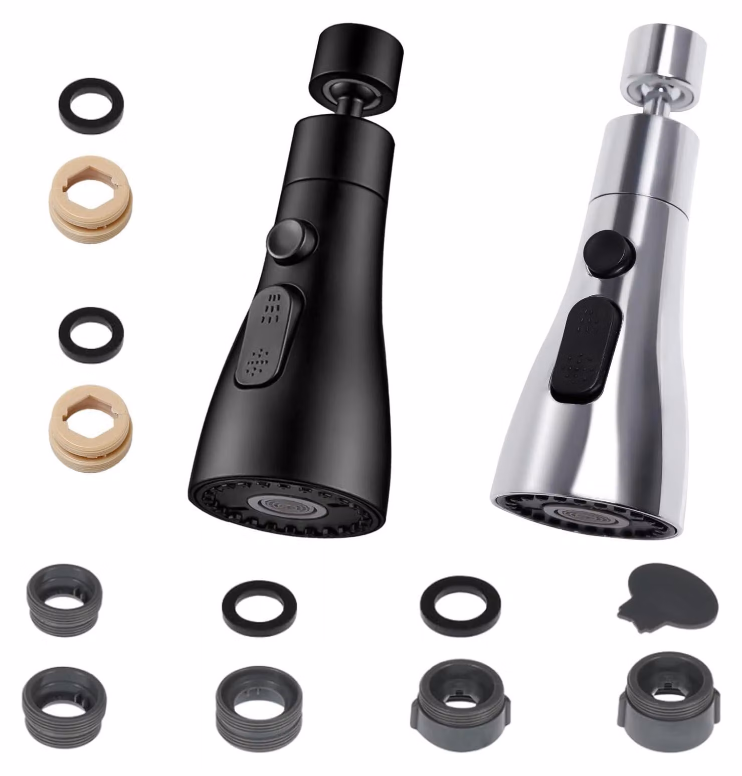 Solidchoice - Miscelatore per lavabo girevole a 360° con 3 modalità - Aeratore per cucina e bagno