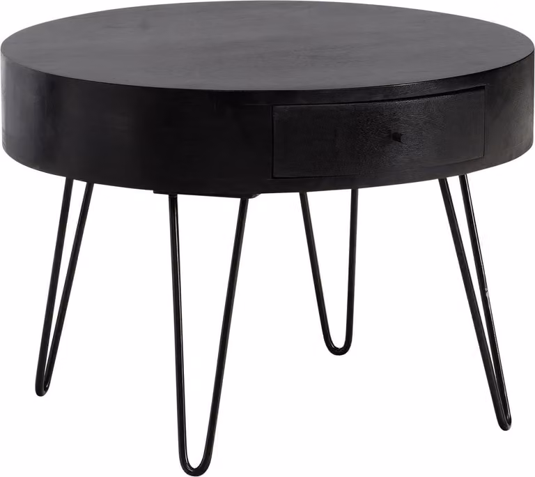 Tavolino in legno massiccio 60 cm tavolo da salotto tavolo da divano cassetto | Wohnling