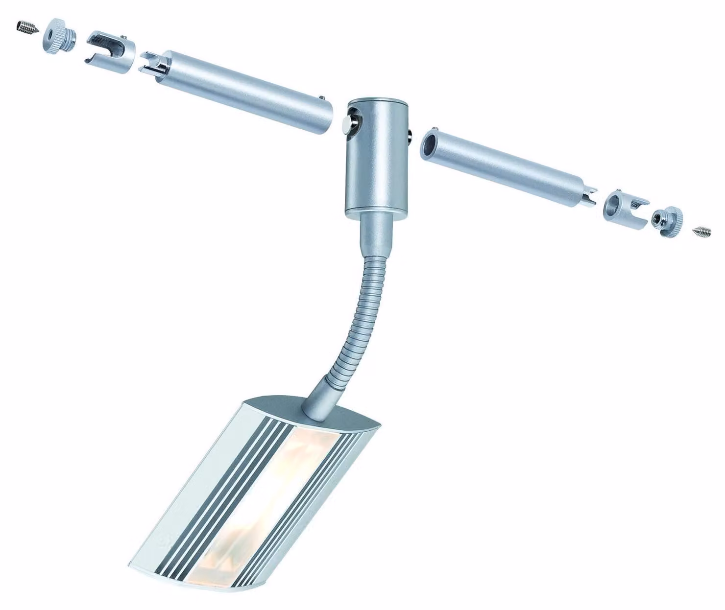 Paulmann Sistema di faretti a sospensione e su binario, modello CombiSystems Linear, 1x6W, finitura cromata opaca, 230/12V, metallo