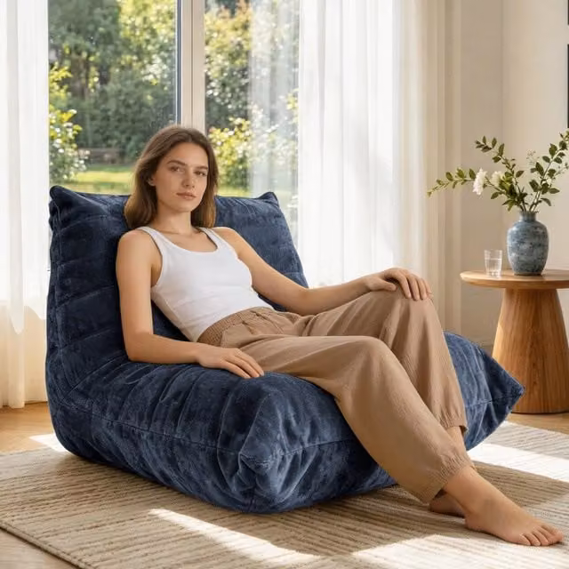 Divano Sdraio Relax ¨C Minimal ¨C Tessuto Bianco