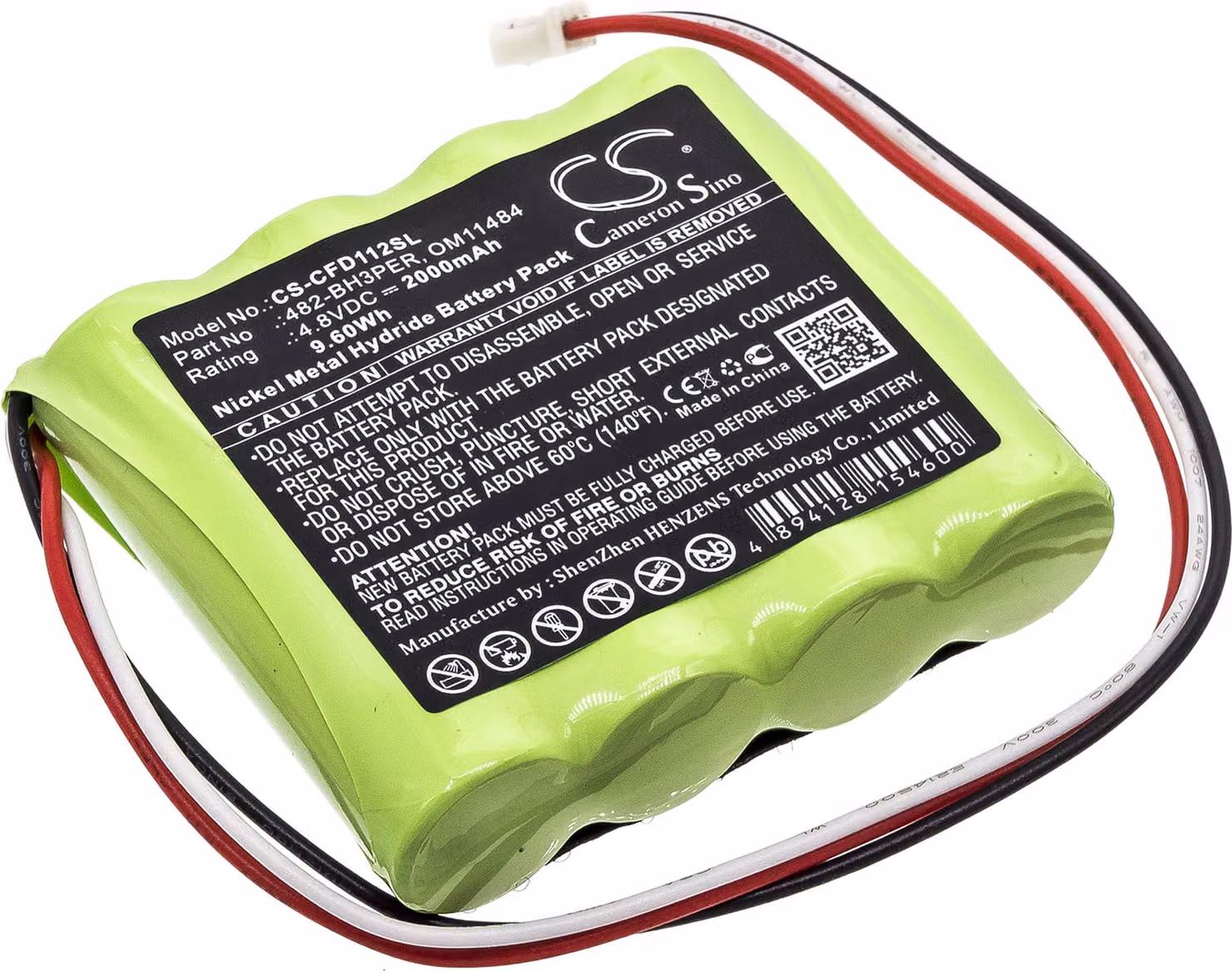 TECHTEK Batteria compatibile con [Chatillon] DFE2, DFS2, DFS2-R, DFX, DFX2, Force DFE, Force DFS, Force DFS-R, Force SPK-DF-112 sostituisce 482-BH3PE