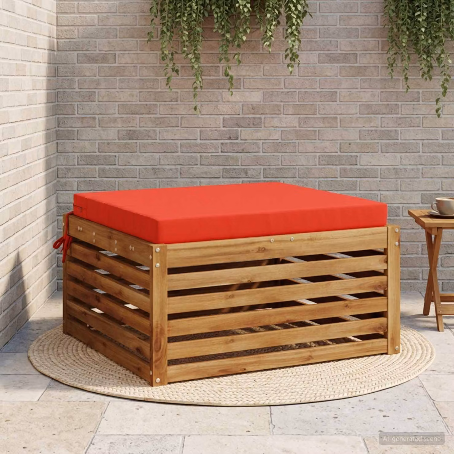 Cuscino per sedia vidaXL SOEST in poliestere rosso con rivestimento rimovibile e resistente ai raggi UV