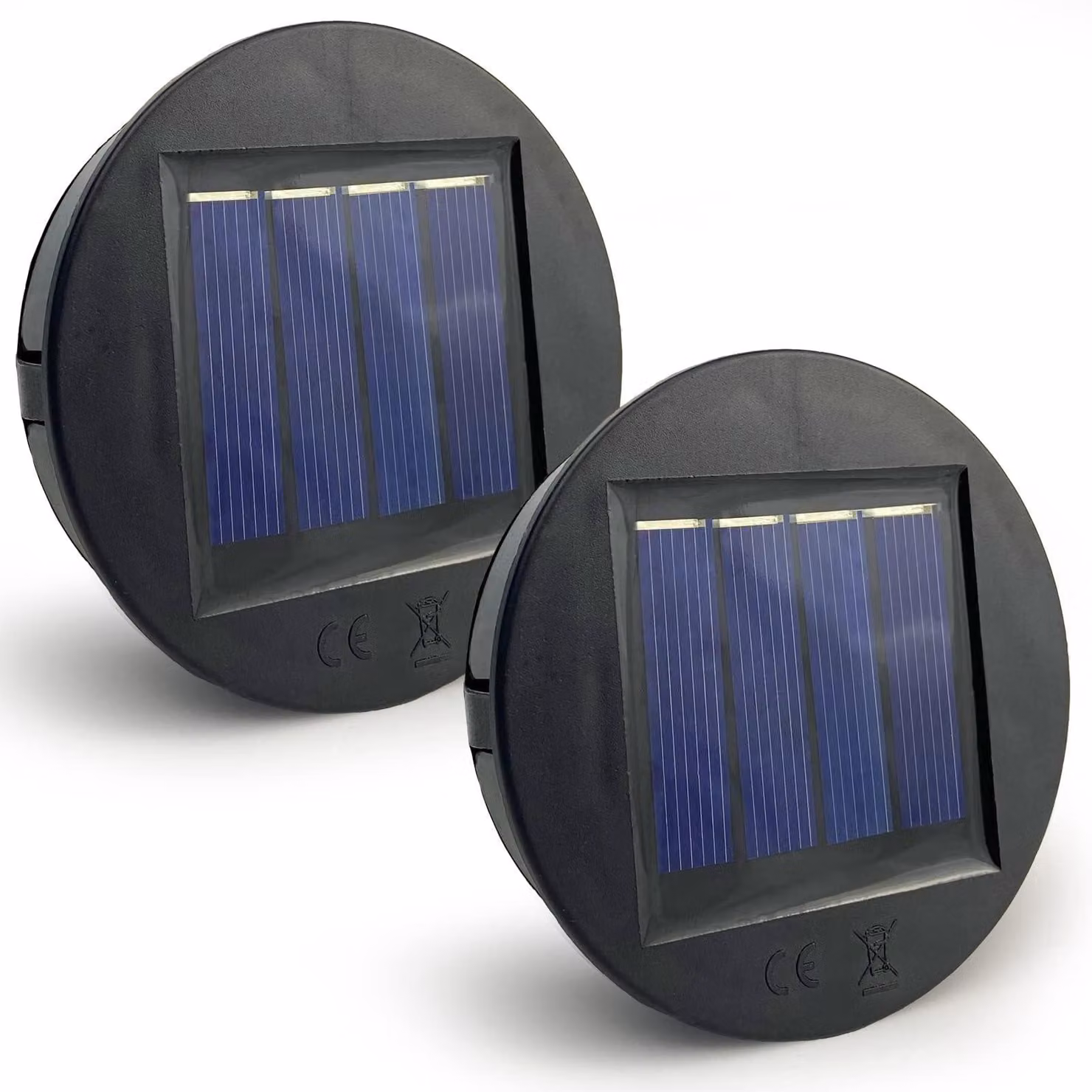 Ricambi per lampade solari, 2 pezzi, diametro 8 cm, grado di protezione IP65, LED, 8 lumen