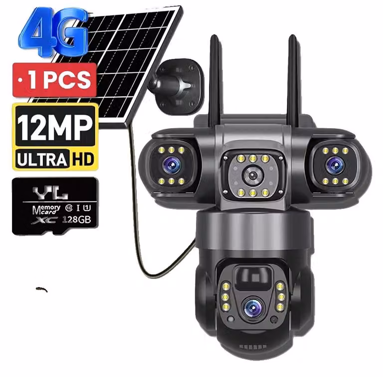 Telecamera IP solare, 15 MP HD, visione notturna, 4G. Aggiungi scheda da 128 GB