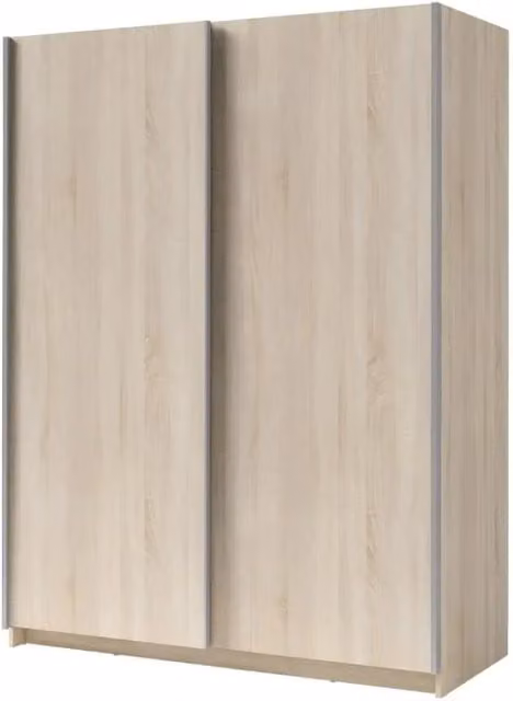 Armadio a 2 porte scorrevoli - Collezione GOZU - Colore quercia sonoma - 180 x 198 x 62 cm