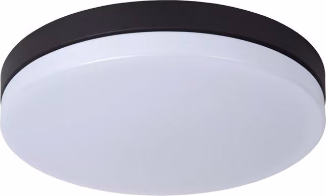 Plafoniera da bagno LED Lucide Biskit rotonda nera 36W Diametro: 40 cm