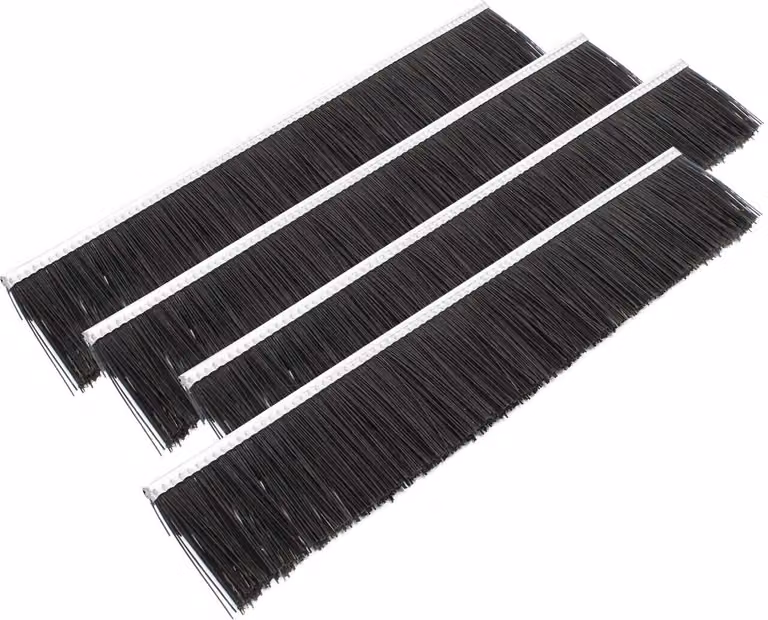 Spazzola di ricambio Wiltec 4x da 50 cm per spazzatrice per rasaerba, testina per raccoglitore di foglie da 87 cm, ricambio per spazzatrice di foglie