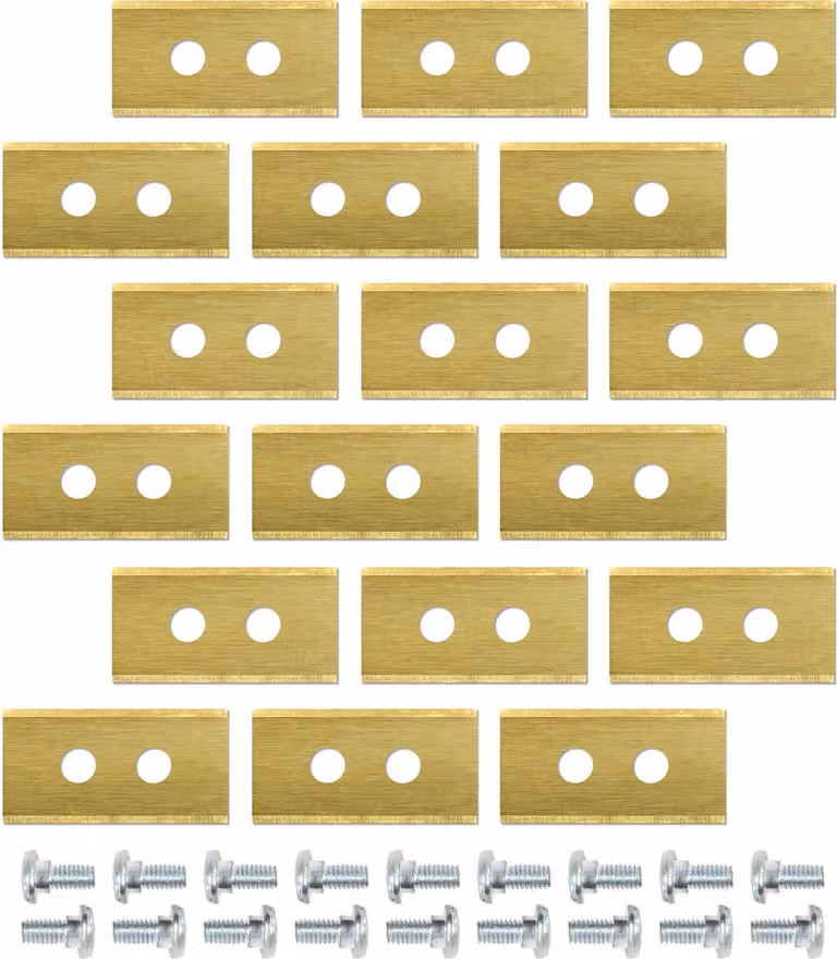 Set di lame per tosaerba robot Wiltec Titan V2 35 x 18 mm - 18 pezzi - Lame per tosaerba robot, lame di ricambio per tosaerba compatibili con vari modelli