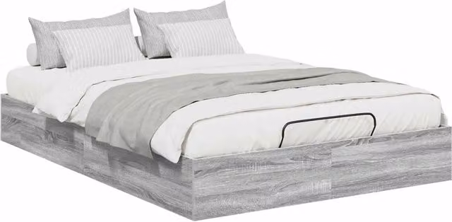 Letto matrimoniale | Letto per adulti | Letto ottomano Sonoma grigia 203 x 140 x 25 cm