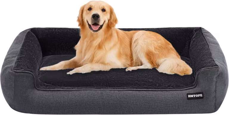 Cuccia per cani di grandi dimensioni, taglia XL - 110 x 86 cm - grigio scuro - rivestimento removibile e lavabile - bordo rialzato