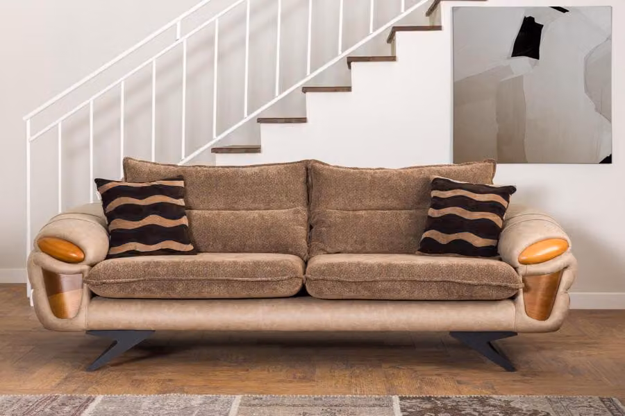 Dreisitzer Sofa 3 Sitzer Sofas Luxus Textil Couchen big Polster Designer Möbel