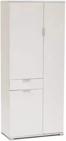 Armadio 3 ante + cassetto bianco già montato L75 H174 P38