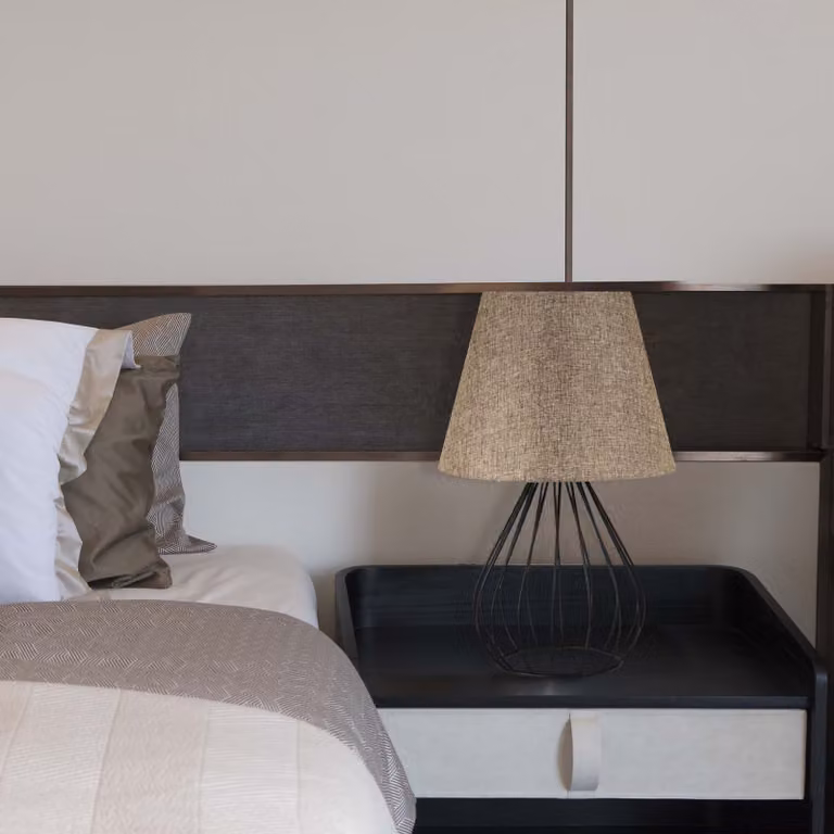 Opviq, AYD- AYD SGN, marrone, lampade da comodino, 100% PVC