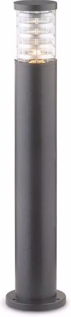Piantana da esterno moderna IDEAL LUX in alluminio e vetro nero con 1 luce E27, H 80 cm – 1