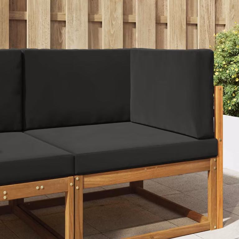 Cuscino per divano da esterno vidaXL in poliestere nero, L 80 x P 80 cm