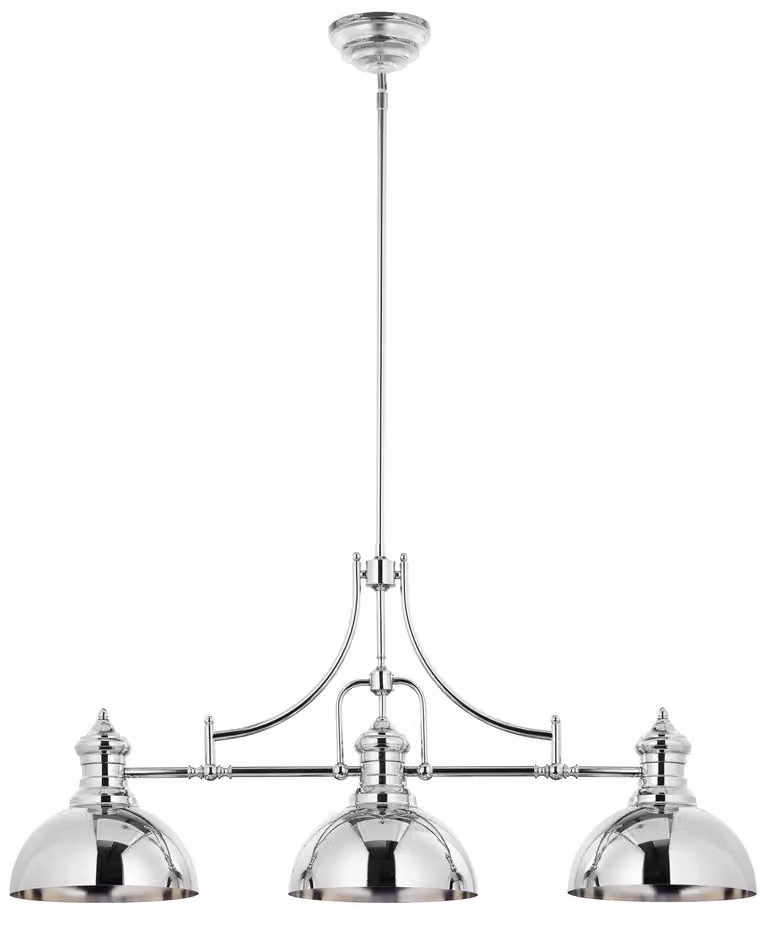 Lampada a sospensione PLATINO cromata 3xE27x40W in metallo, dimensioni: 160x122,5x30,5 cm, IP20, Jupiter