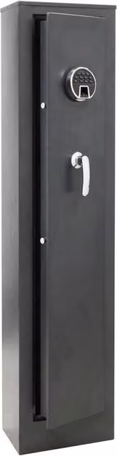 Armadio Blindato Arregui in Acciaio Inox con Apertura Elettronica e Impronta Digitale, Colore Grigio e Nero, L/P/H: 138,0 x 20,5 x 31,5 cm