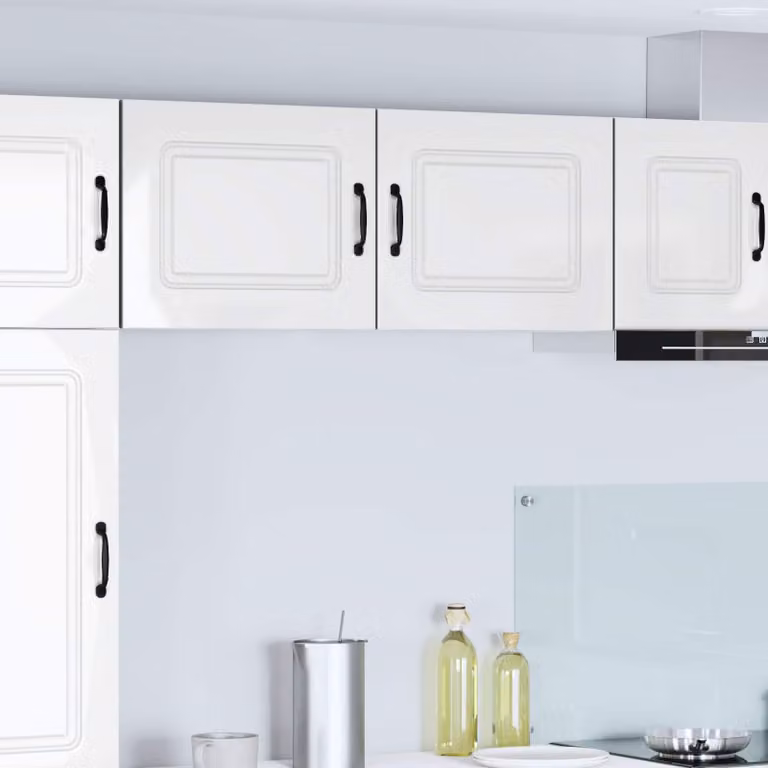 vidaXL Pensile da cucina Kalmar Bianco Lucido in MDF con ante a battente