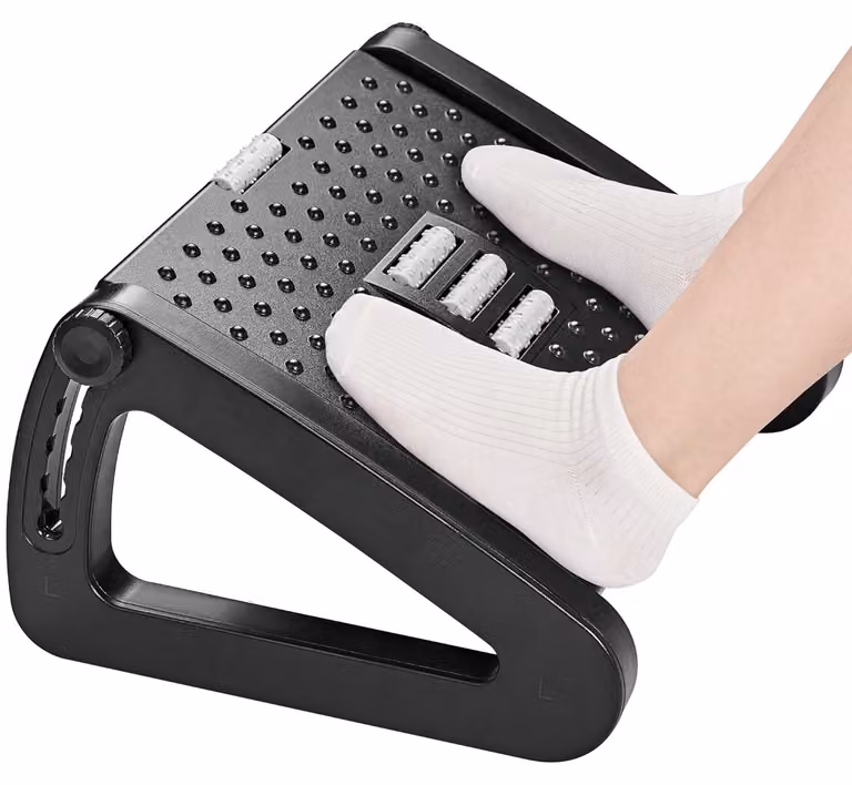 HEETA: Poggiapiedi ergonomico con regolazione dell'altezza e funzione massaggio