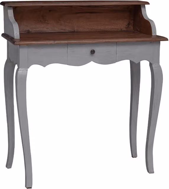 Scrivania | Tavolo da Ufficio in Legno Massello di Mogano 80x40x92 cm