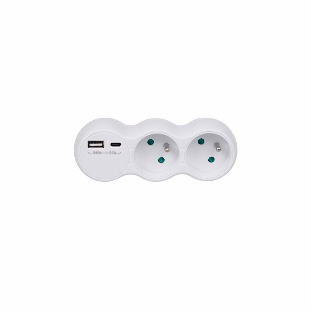 Maclean MCE339 E Presa di corrente, distributore a 2 prese, 2x USB A/C, tipo E, 2x16A