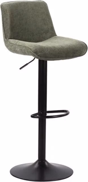 Set di 2 Sgabelli Cindy In Tessuto Verde 50,5x45x88,5-110cm