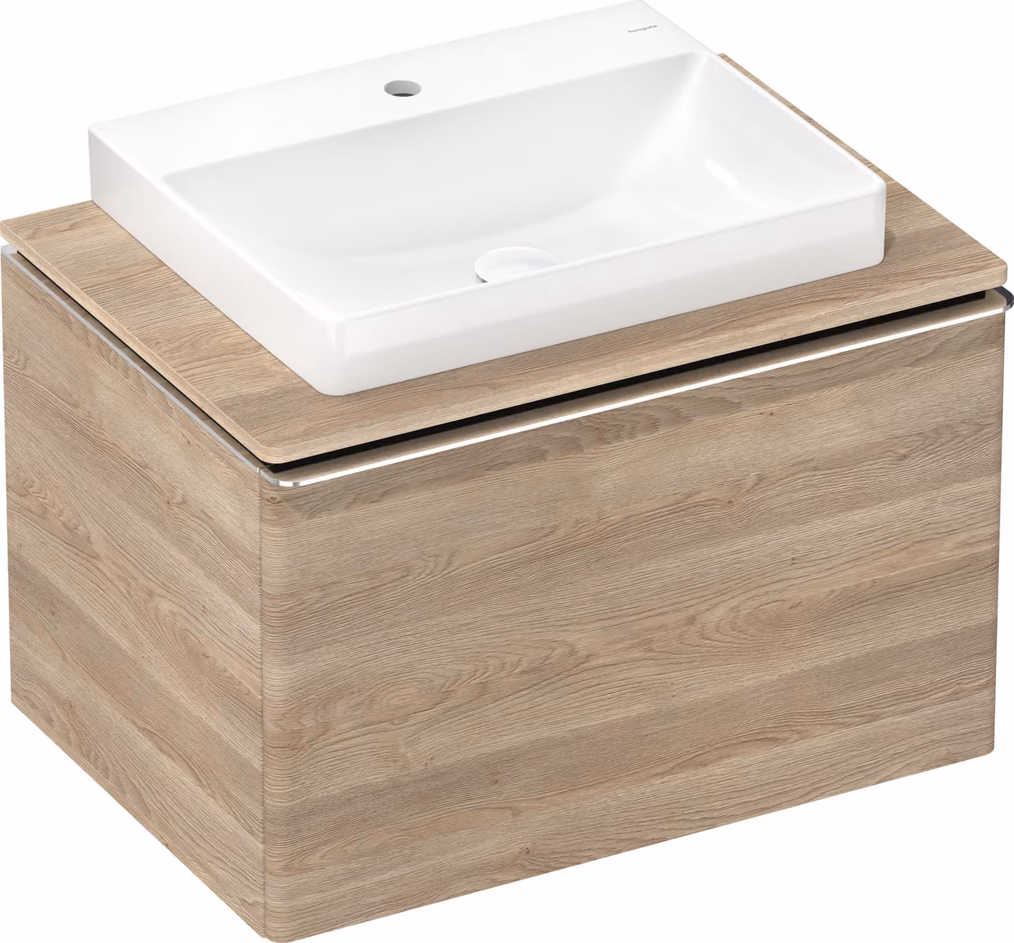 hansgrohe Xelu Q Console avec découpe au centre, 600x480, pour vasque à poser, polie, 54109230, 54109230
