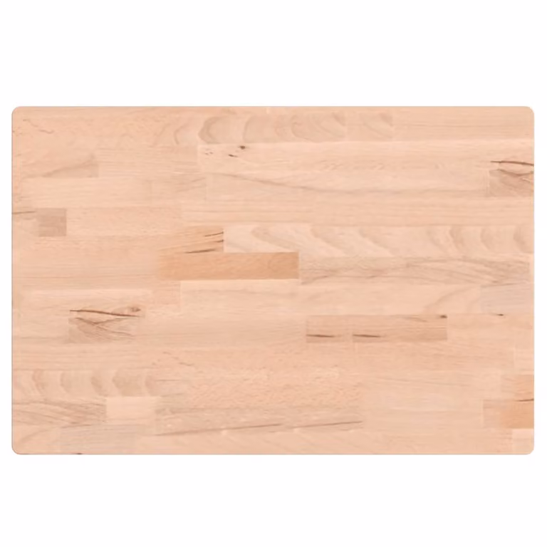 Piano Bagno 60x40x1,5 cm Legno Massello di Faggio