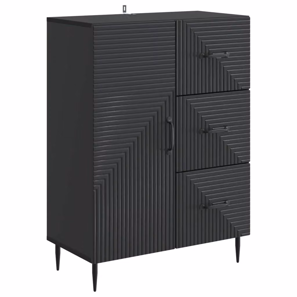 Credenza moderna Design In in legno MDF e metallo nero opaco L: 66 cm, P: 34,5 cm, H: 89,5 cm – 2