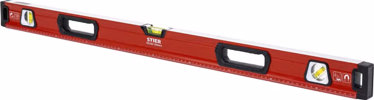Livella STIER Premium, con magnete e tre livelle, 1000 mm, 0,5 mm/m, misurazione verticale e orizzontale, fiala per livella a specchio, misurazione precisa, lega di alluminio, superficie a doppia fresatura