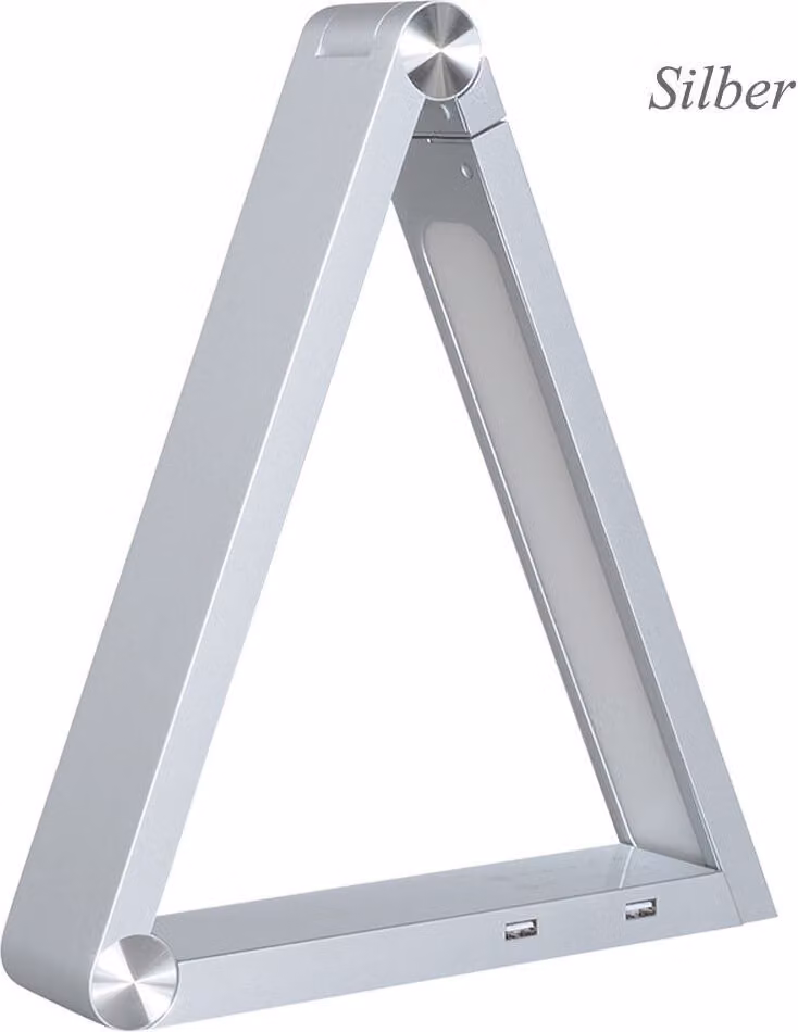 Lampada da tavolo a LED argento Consumo economico, 6 watt. Dimmerabile e regolabile nel colore! A+