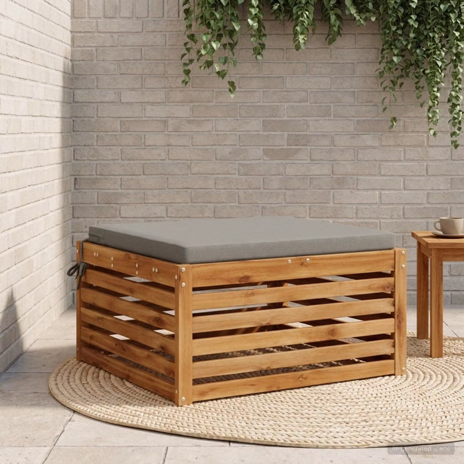 Cuscino per sedia vidaXL SOEST in poliestere grigio con rivestimento rimovibile e resistenza ai raggi UV