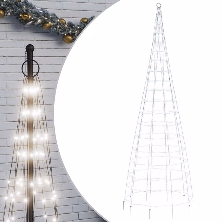 Albero di Natale a LED 550 LED Bianco Freddo 300 cm