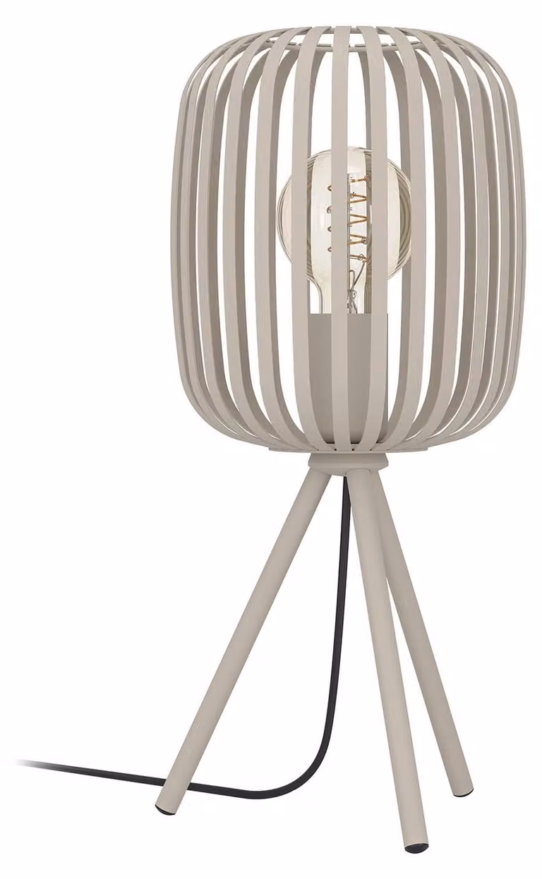 Eglo lampada da tavolo Romazzina sabbia 43,5 cm E27 per soggiorno e camera