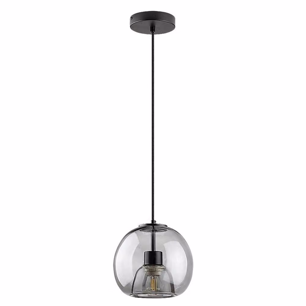 Rabalux 72132 Lampada a sospensione 1 spot Cameo, E27, nero-grigio, rotonda, moderna, ø200mm