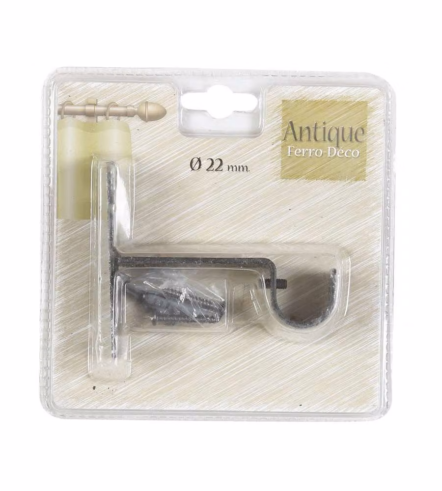 Cintacor Supporto per Tende - Nero - 2,5x8,5 cm