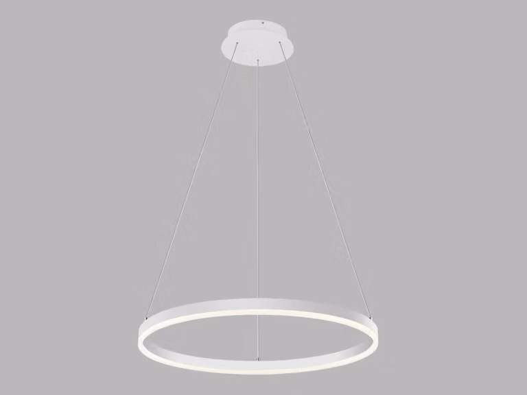 Lampadario LED dimmerabile CIRCLE P-Z CRI90, variante: Ø 600 x 33 x 2500 mm, 42 W, bianco, TRIAC, 2CCT