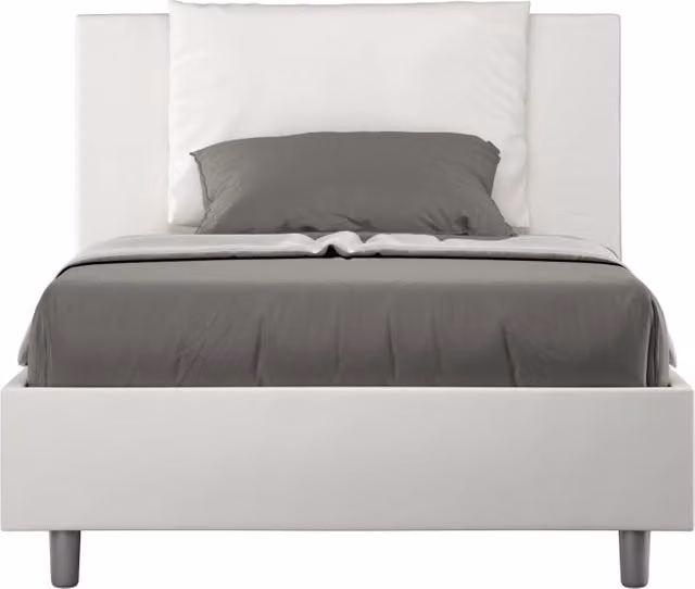 Letto 1 Piazza e Mezzo 120x200 cm Senza Rete Antea Bianco